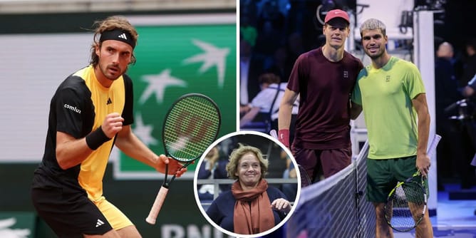 Stefanos Tsitsipas' promise of beating Carlos Alcaraz & Jannik Sinner to win a Grand Slam and what he wants his mother to do in return