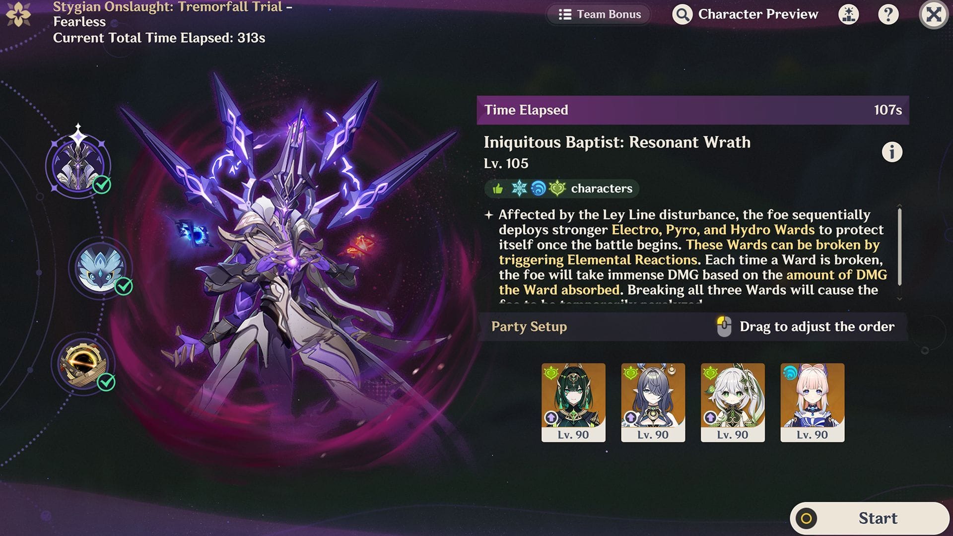 Iniquitous Baptist boss in Stygian Onslaught (Image via Sportskeeda Gaming/ HoYoverse)