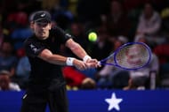 Alex de Minaur in action at the UTS London 2025 (Source: Getty)
