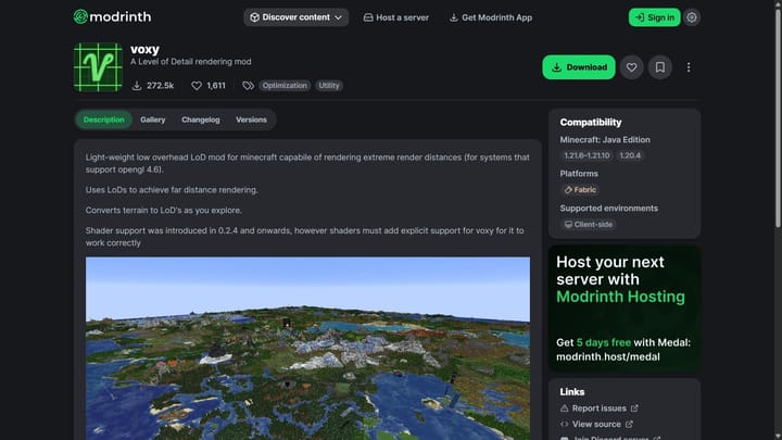 Voxy Mod Minecraft Voxy mod guide