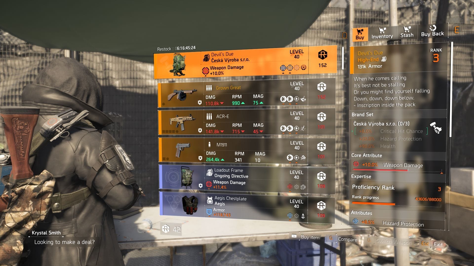 The Division 2 vendor found at DZ South (Image via SK Gaming || Ubisoft)
