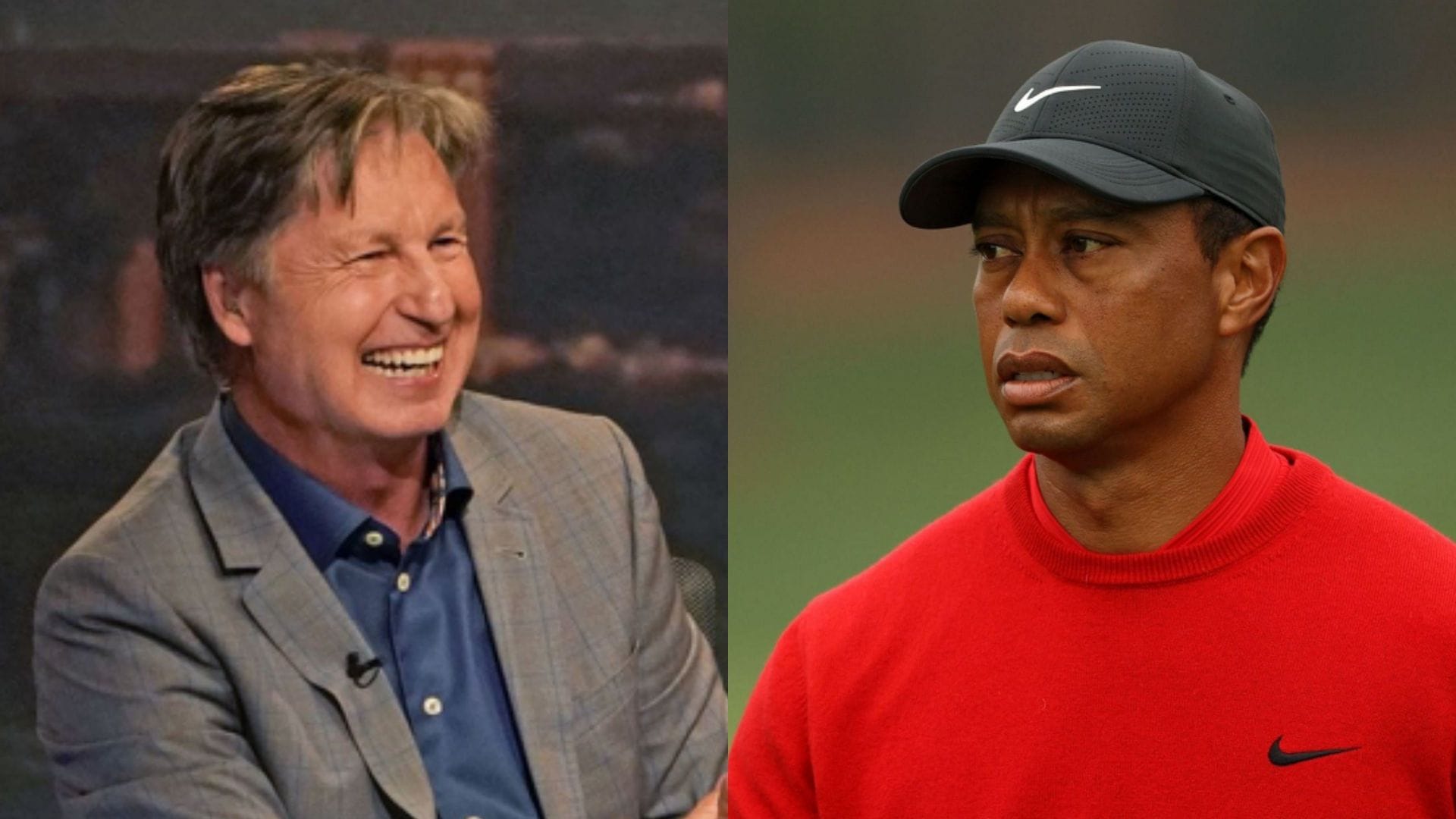Brandel Chamblee (on left) and Tiger Woods (on right) / Source: Getty Images