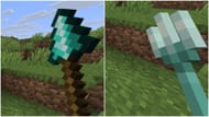 Spear and trident look vastly different (Image via Sportskeeda Gaming || Mojang Studios)