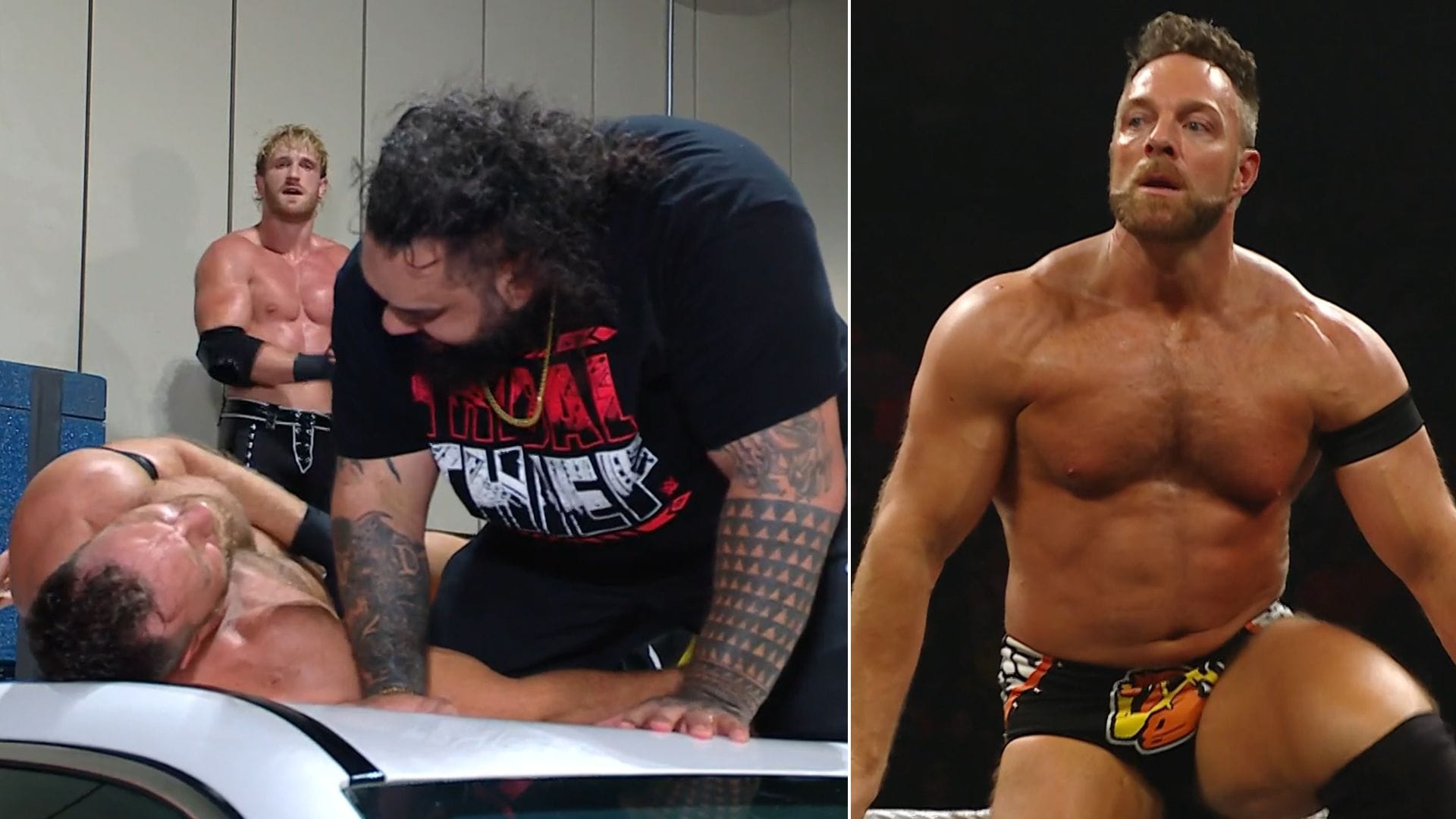 LA Knight destroyed by Vision on RAW. [Image credits: WWE.com]