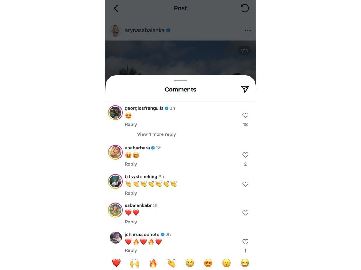 Frangulis&#039; comment on Instagram