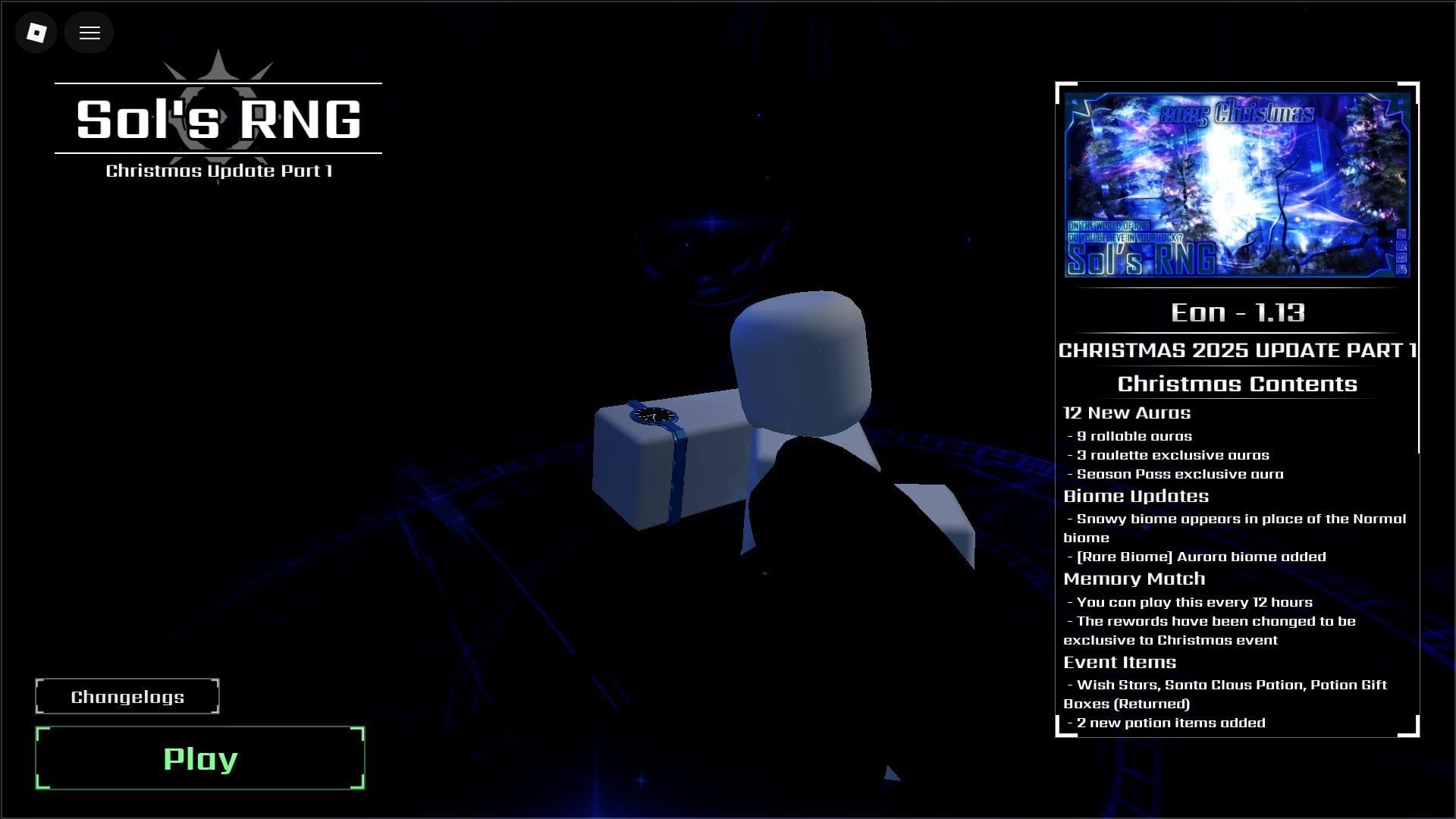 Protokol aktualizací ve hře (obrázek přes Roblox)