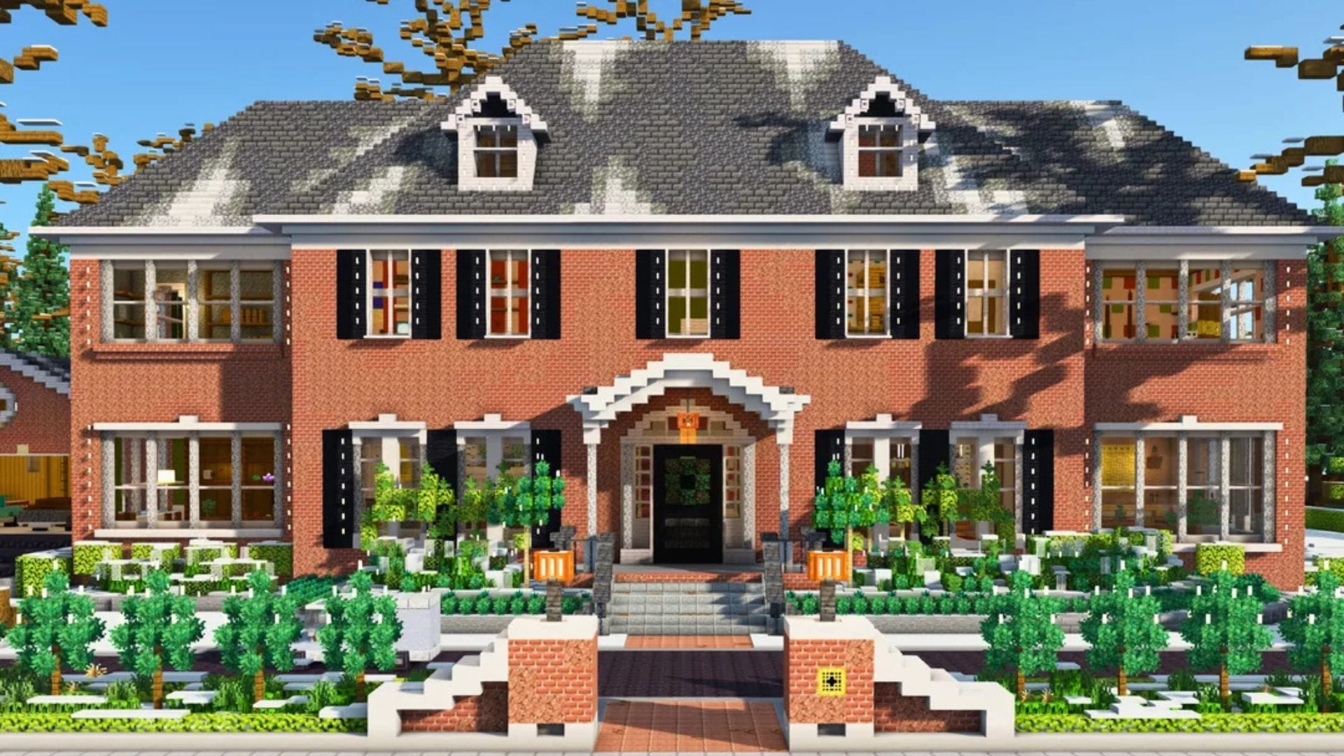 The Home Alone house build in Minecraft 