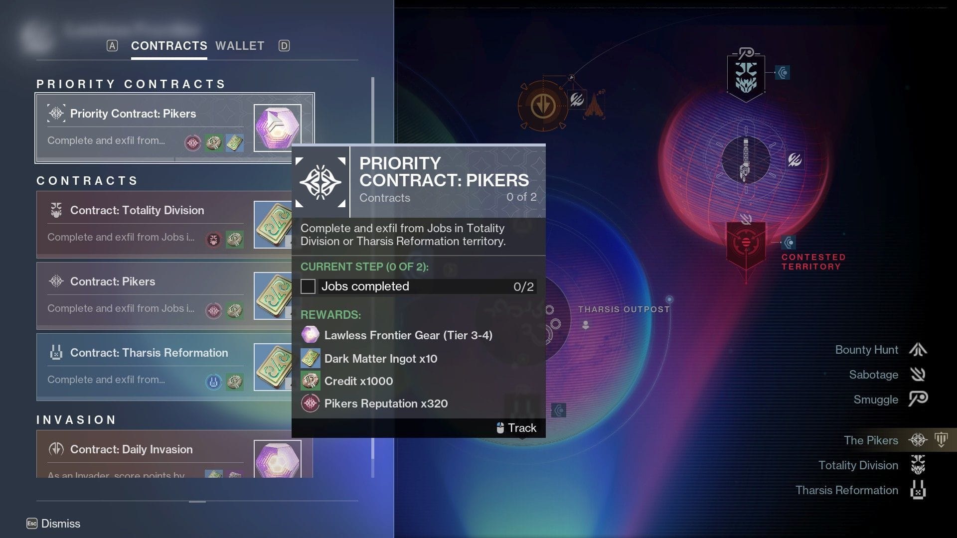 Complete priority contract every day (Image via Bungie)