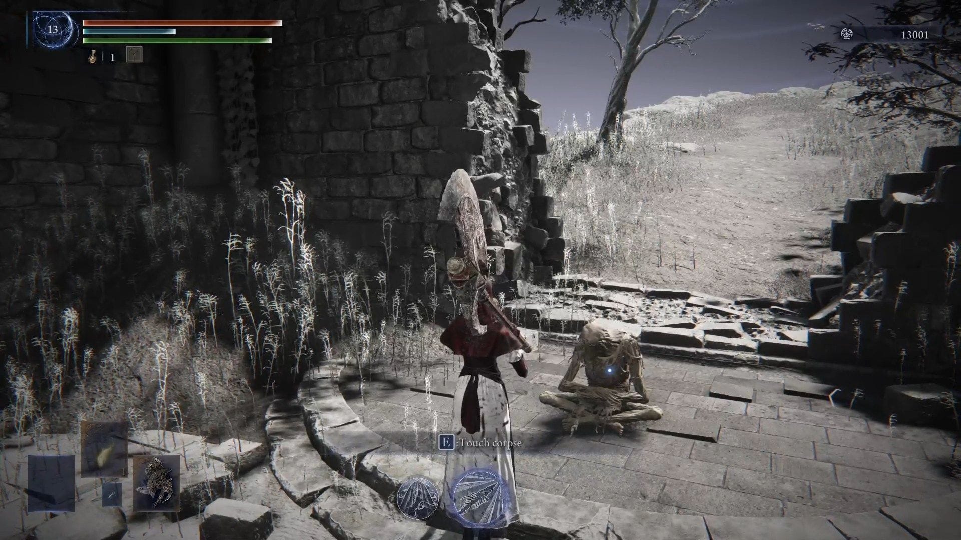 Touch the corpse and end the expedition to finish Chapter 6 (Image via FromSoftware)