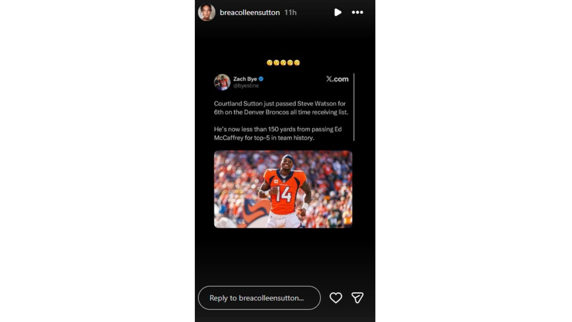 Brea Sutton celebrated her husband&#039;s career accomplishment.  (Credit: @breacolleensutton)