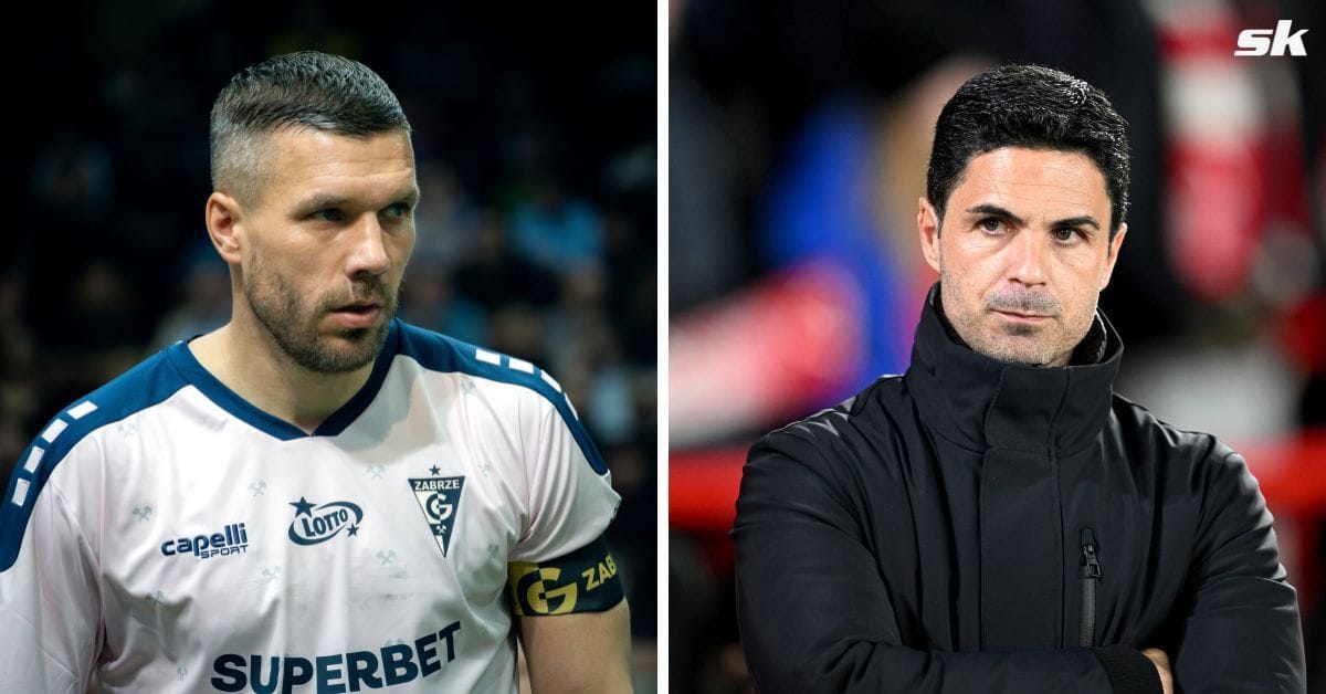 Lukas Podolski played alongside Mikel Arteta at Arsenal between 2012 and 2015.