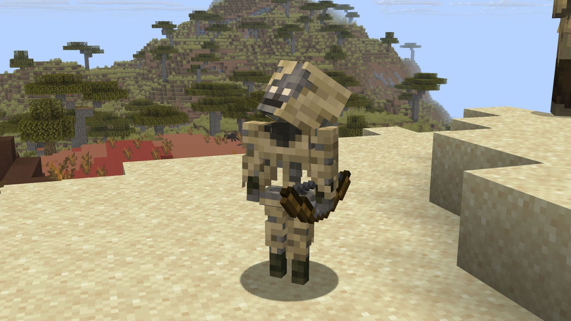Parched is the desert variant of skeleton (Image via Sportskeeda Gaming || Mojang Studios)
