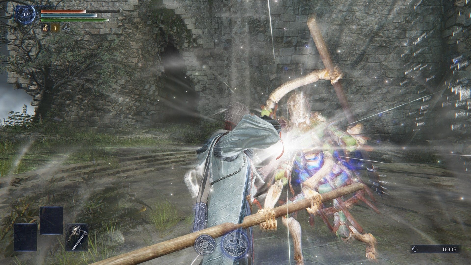 Playing Scholar in Elden Ring Nightreign well requires more awareness than most characters. You need to watch enemy positioning to find opportunities to analyze safely (Image via FromSoftware)