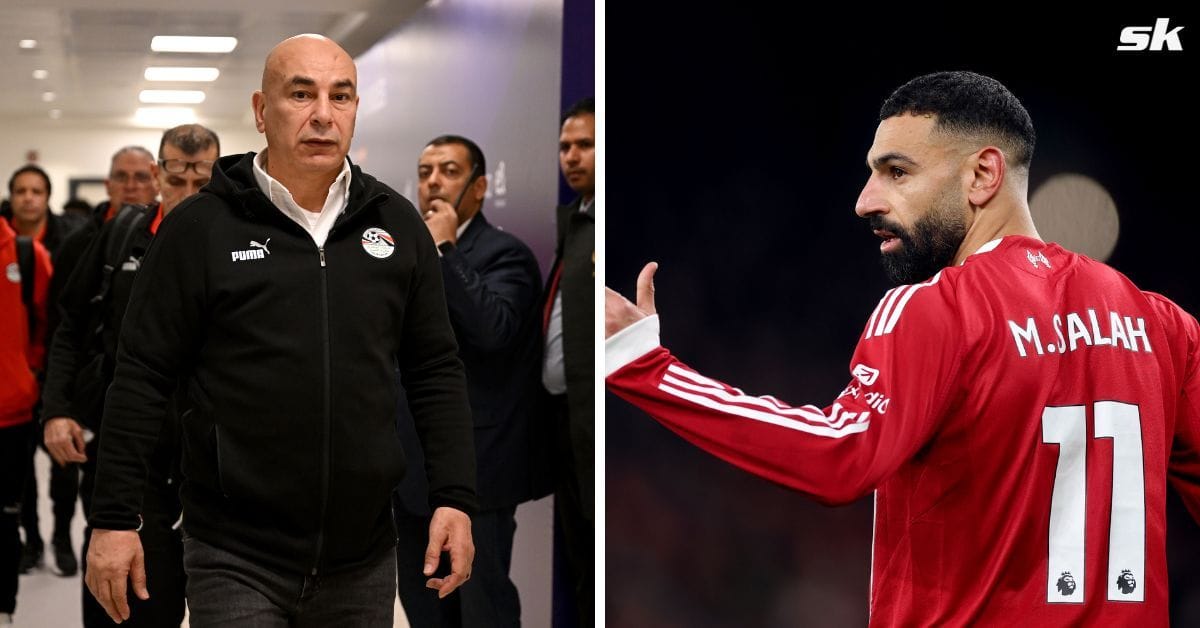 Egypt head coach Hossam Hassan (left) and Liverpool striker Mohamed Salah - both pics GETTY