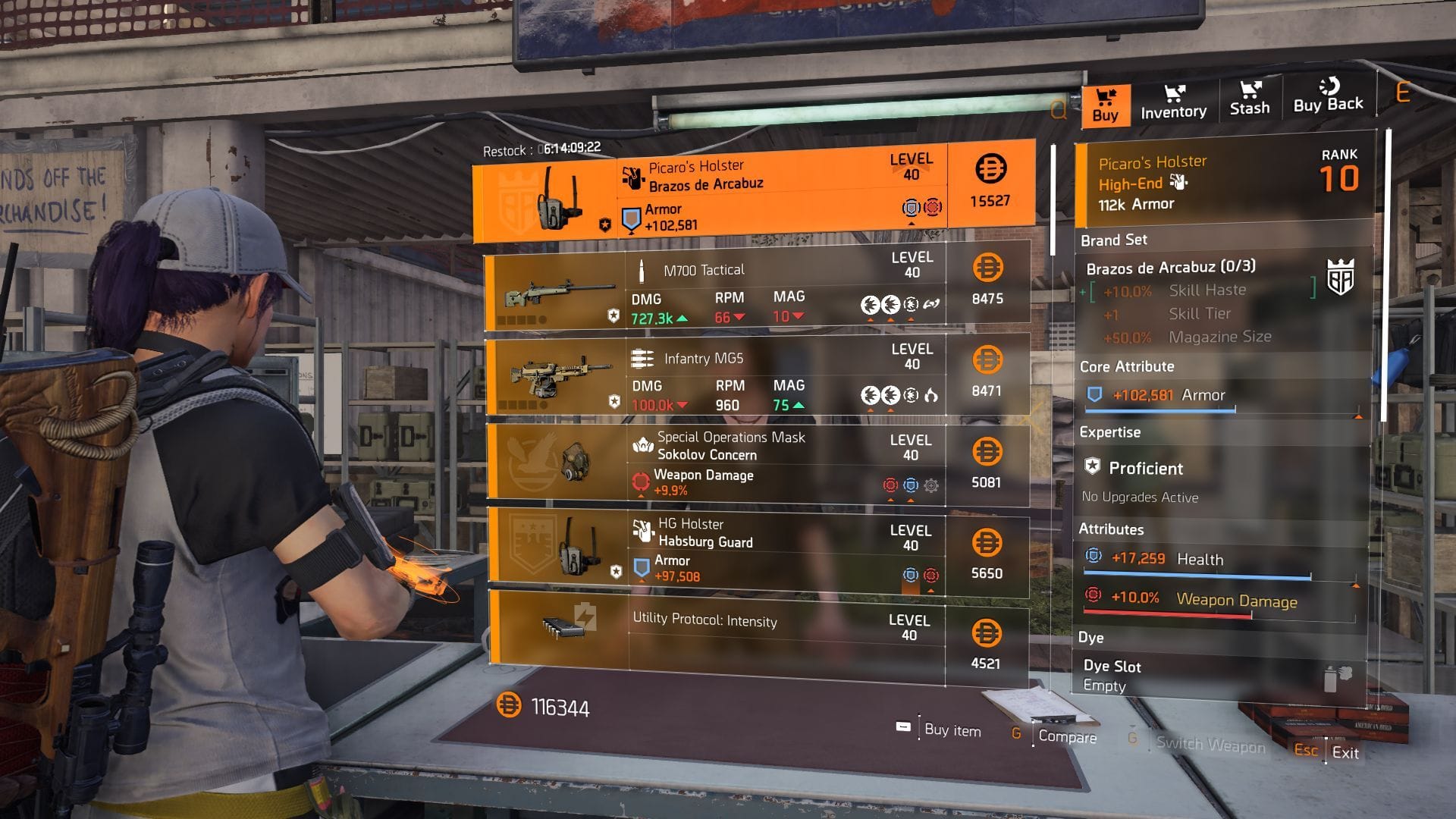 The Division 2 vendor at the Campus Settlement (Image via SK Gaming || Ubisoft)