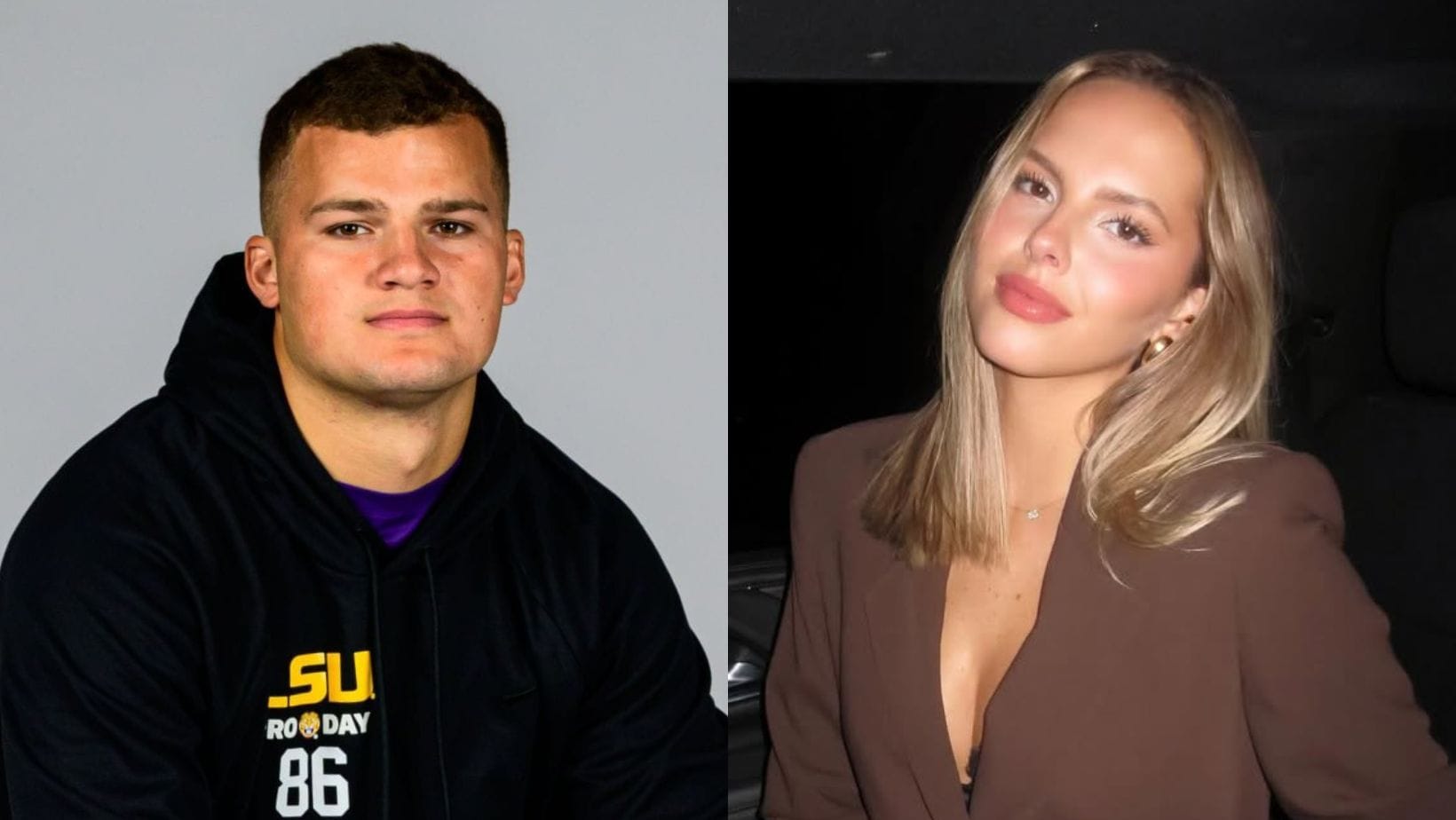 Mason Taylor’s GF Sage Wagner poses in see-through white mini-dress for UCF graduation day