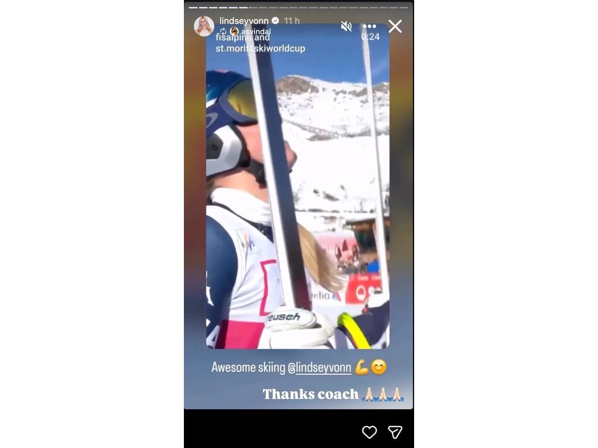 Lindsey Vonn's coach reveals real feelings about American's thrilling World Cup triumph 1 Vonn's Instagram Story