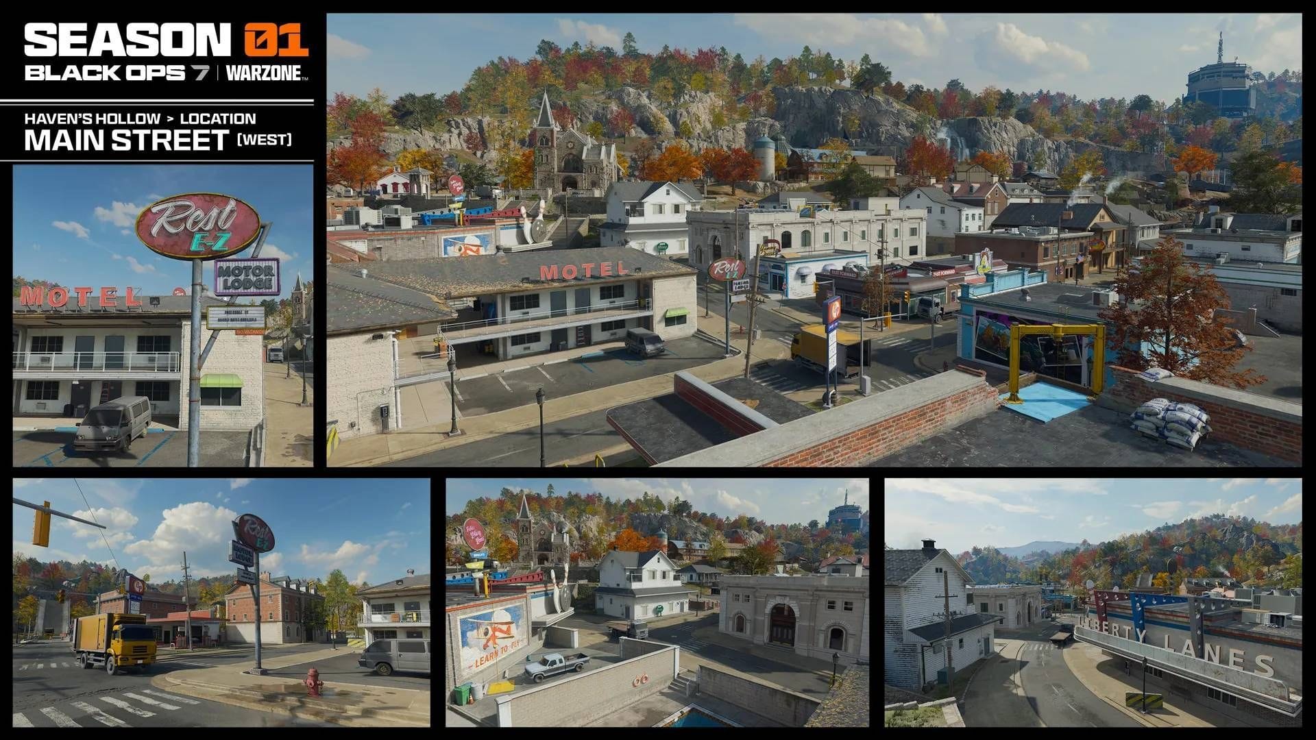 Main Street is the heart of Haven&#039;s Hollow map (Image via Activision)
