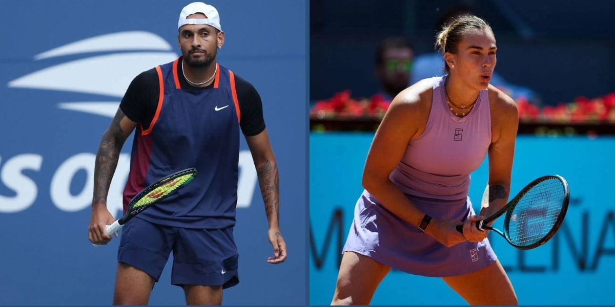 Nick Kyrgios (L) and Aryna Sabalenka. (Photos: Getty)