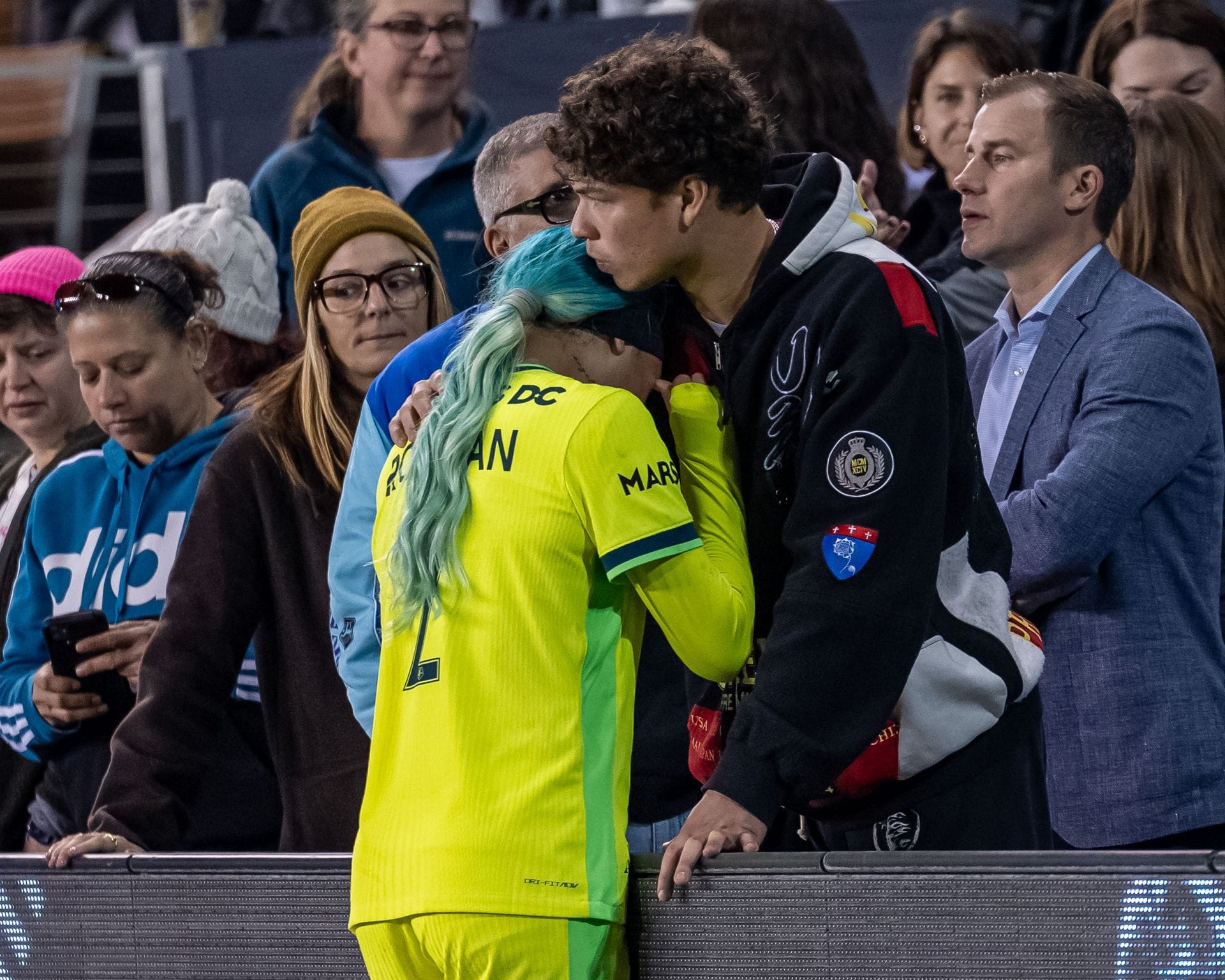 Trinity Rodman being consoled by boyfriend Ben Shelton after Washington Spirit&#039;s loss in the 2025 NWSL Championship match (Source: Getty)