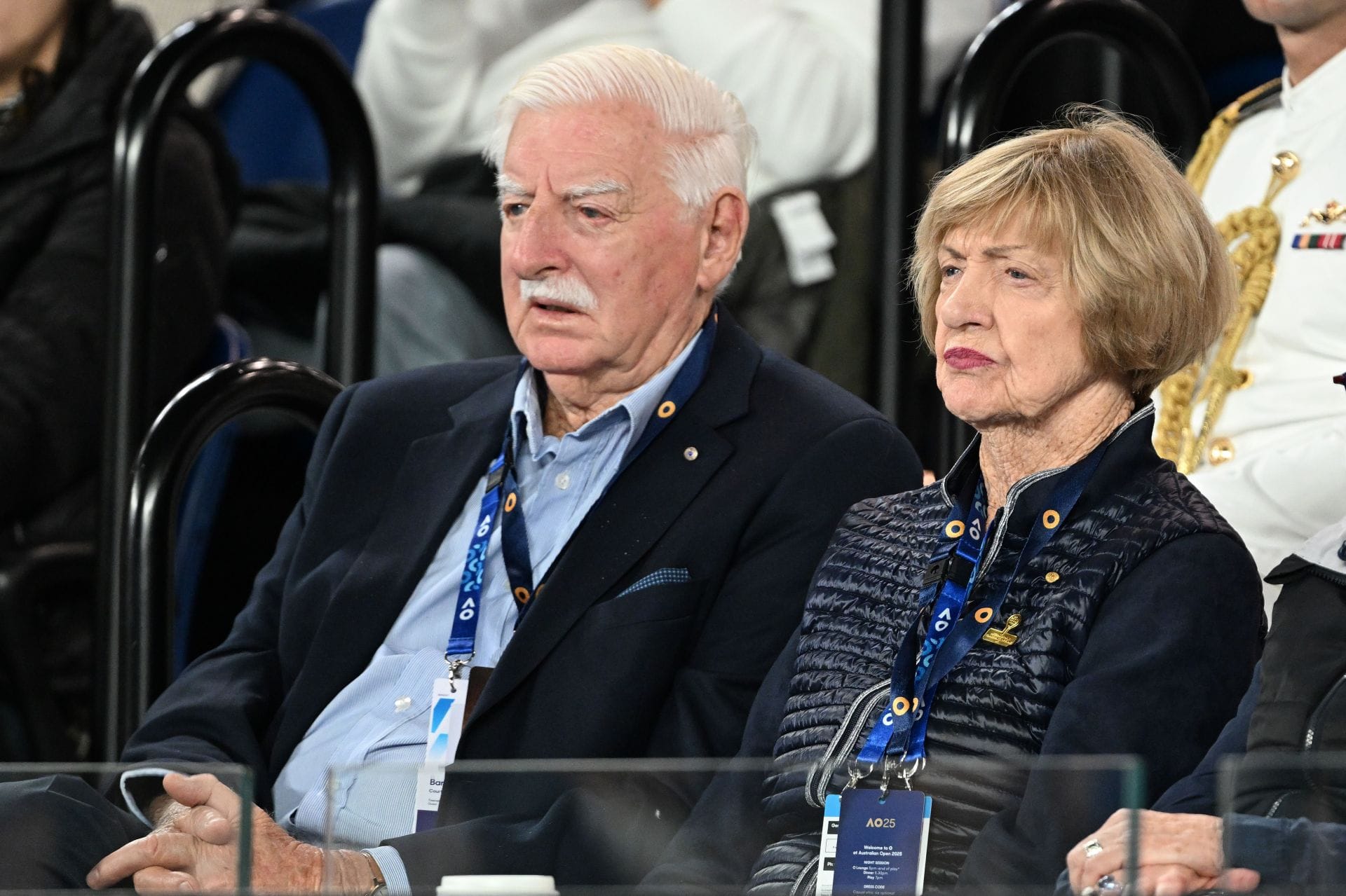 Margaret Court (R) at the Australian Open 2025. (Photo: Getty)
