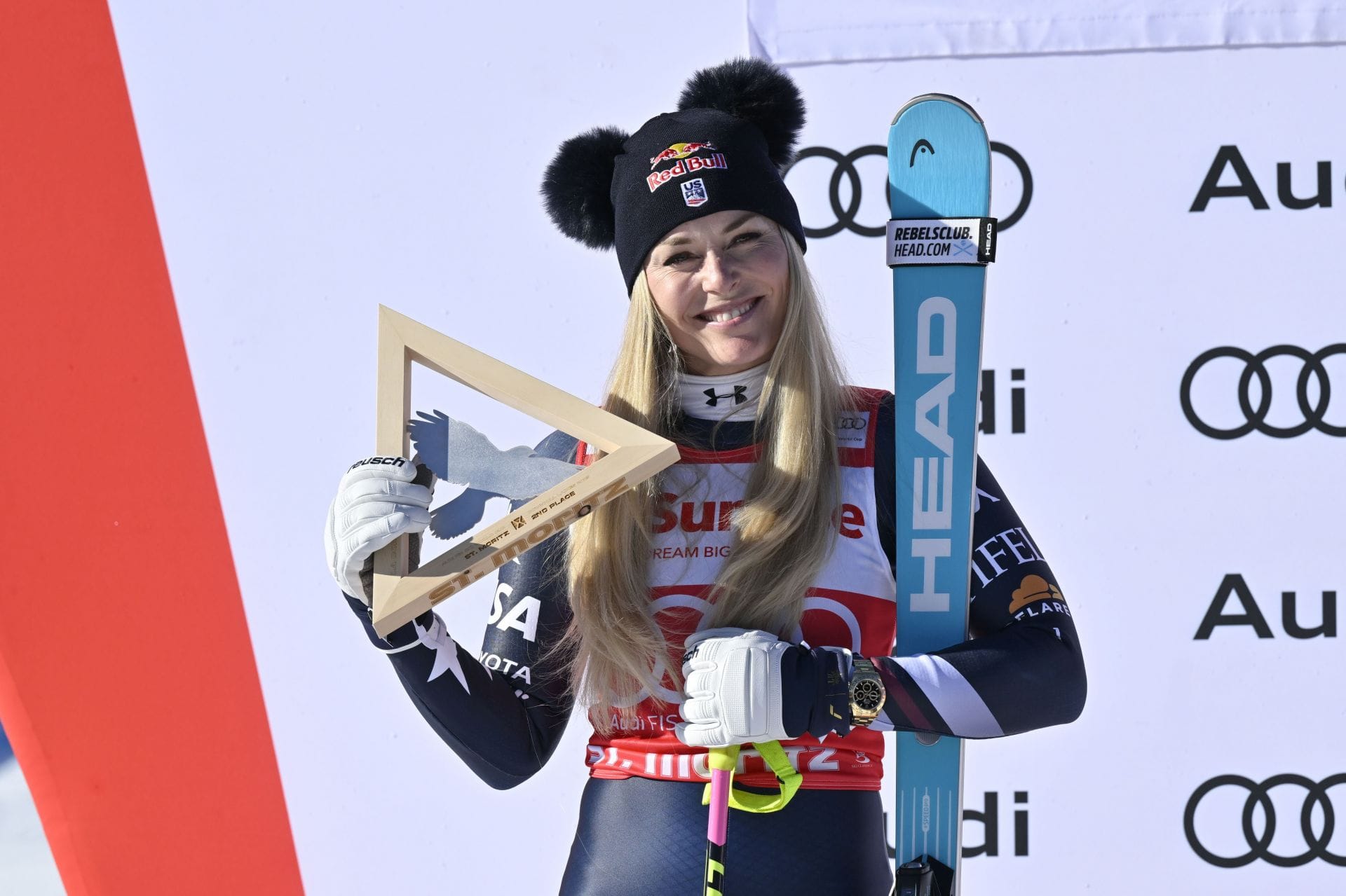 "Out of balance today"- Lindsey Vonn expresses disappointment after second-place finish at the World Cup in St.Moritz