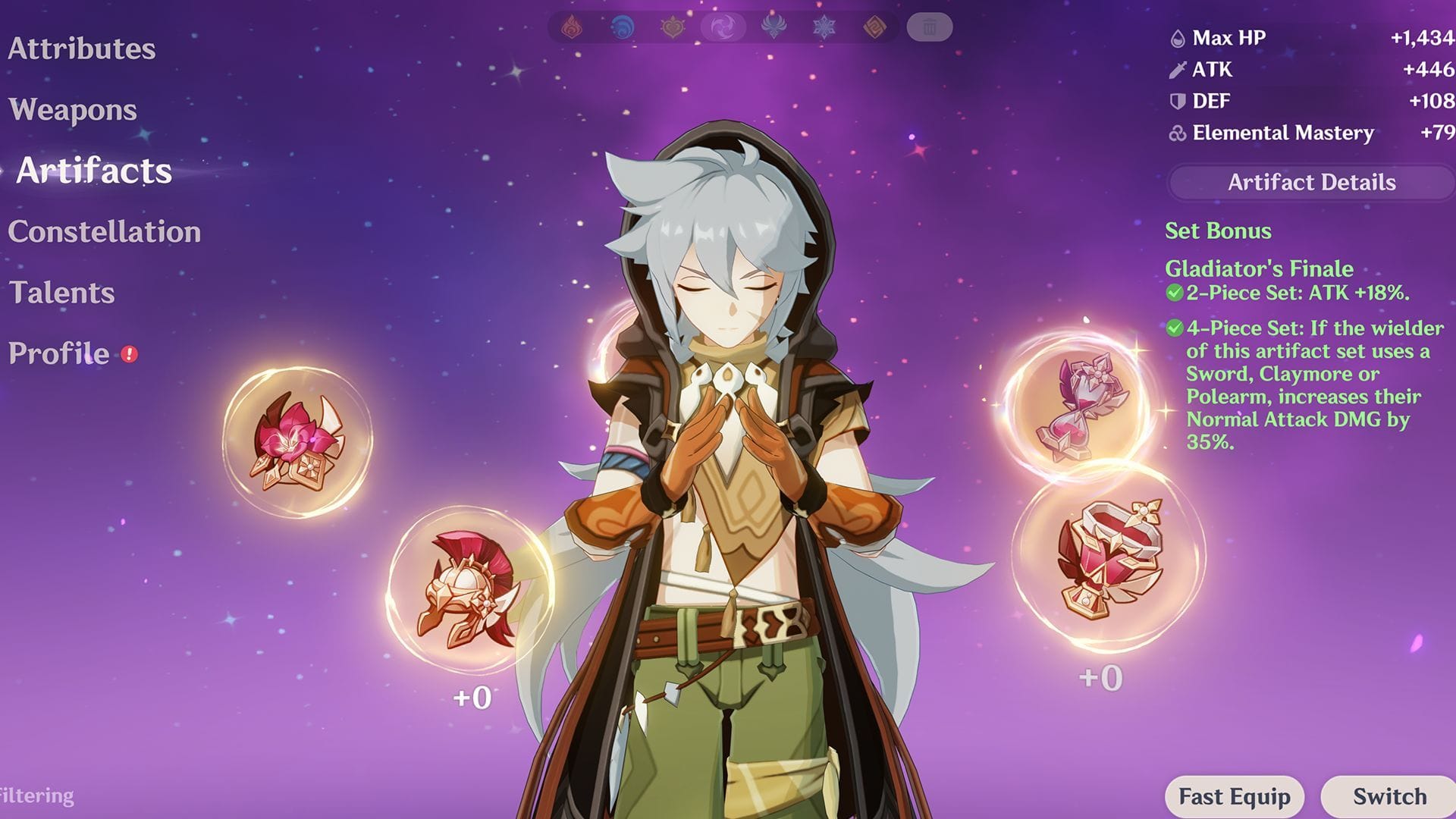 You can continue using the Gladiator's Finale set (Image via Sportskeeda Gaming/HoYoverse)