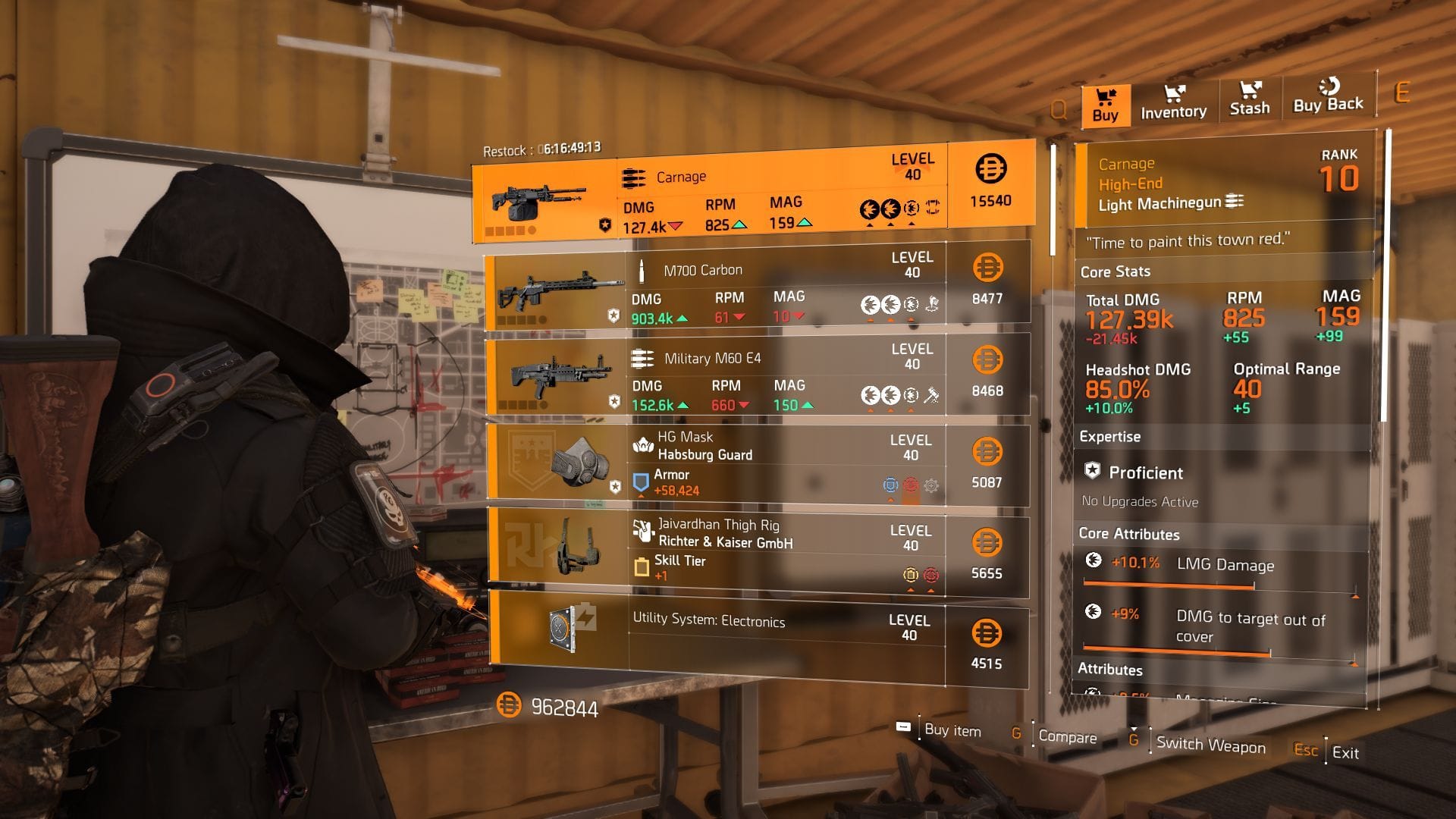 The Division 2 vendor found at the Castle Settlement (Image via SK Gaming || Ubisoft)