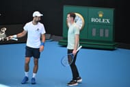 Novak Djokovic and Andy Murray at the Australian Open 2025. (Photo: Getty)