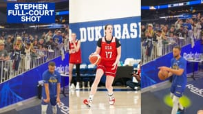 Caitlin Clark Drops 5-Word Reaction to Steph Curry's Freakish Pre-Game Tunnel Shot