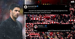 “Shouldn’t be starting”, “Don’t overdo this” - Arsenal fans unhappy with Mikel Arteta’s decision to include 29-year-old in line-up vs Aston Villa