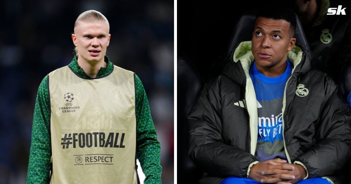 Erling Haaland says he was unhappy with Kylian Mbappe being on the bench for Real Madrid against Manchester City