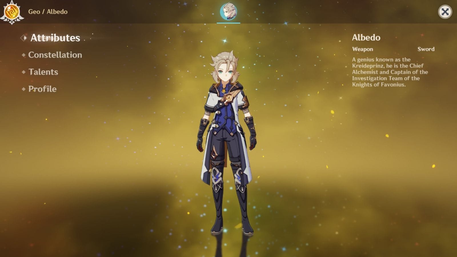 Albedo from Genshin Impact (Image via HoYoverse)