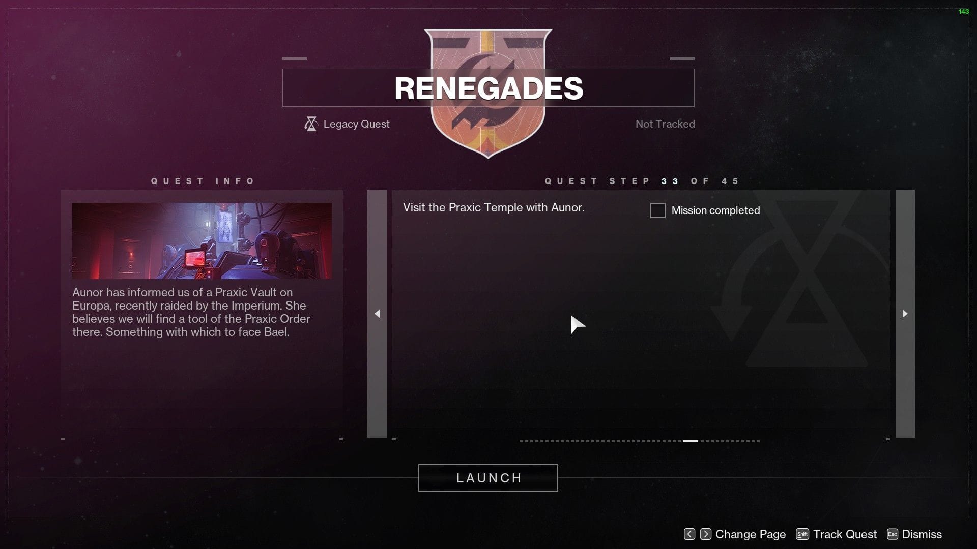 Fire and Ice mission step in Renegades (Image via Bungie) 