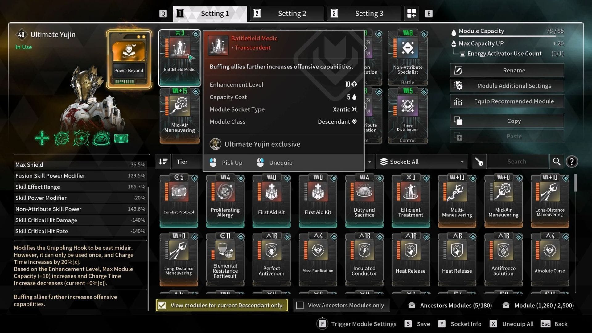 Combat Protocol will turn Ultimate Yujin into a damage-based Descendant (Image via Nexon)