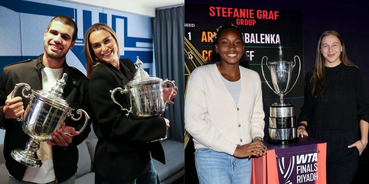 Carlos Alcaraz, Aryna Sabalenka, Coco Gauff and Amanda Anisimova 