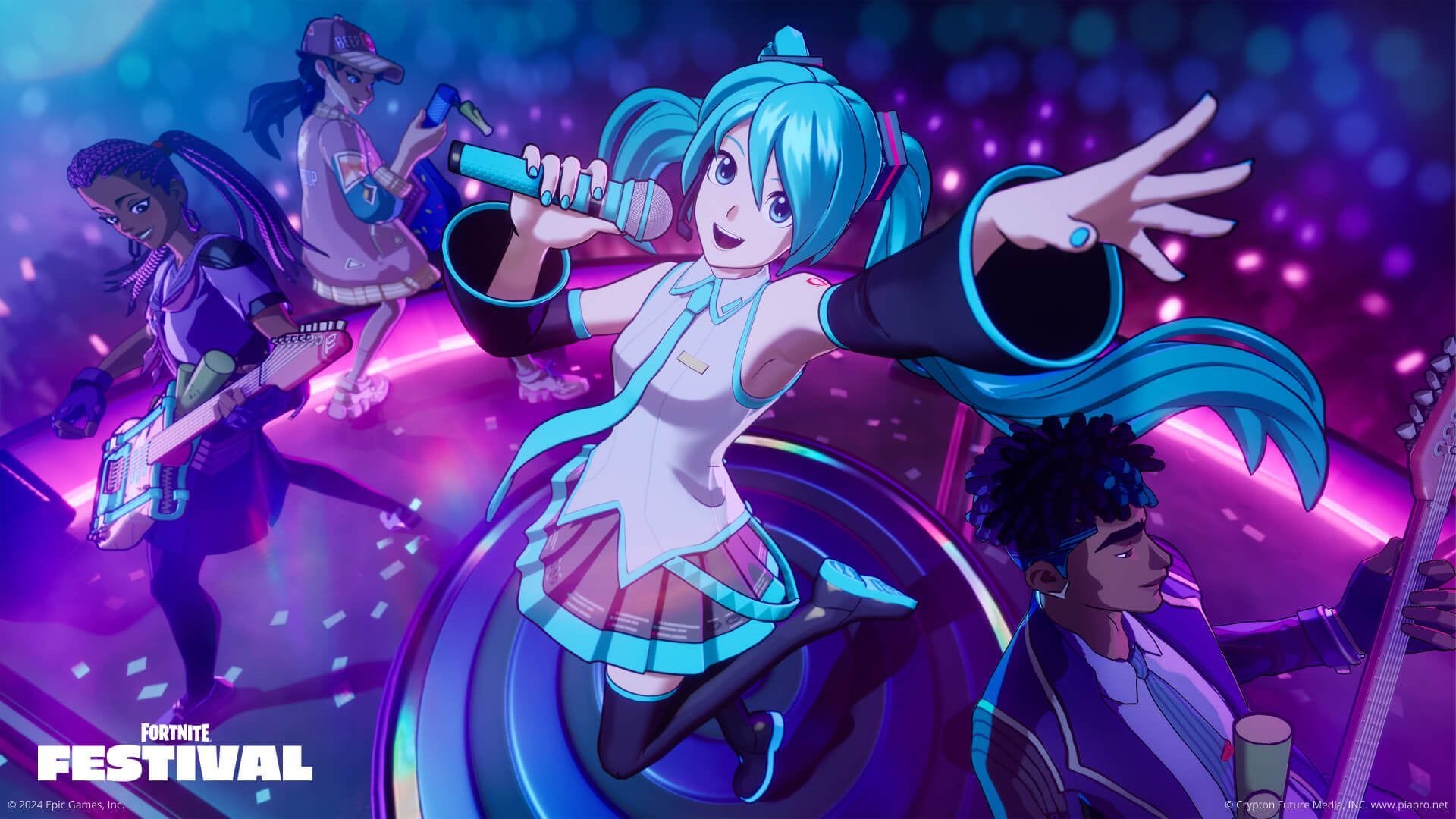 Hatsune Miku is likely getting a new skin for Winterfest 2025 (Image via Epic Games)