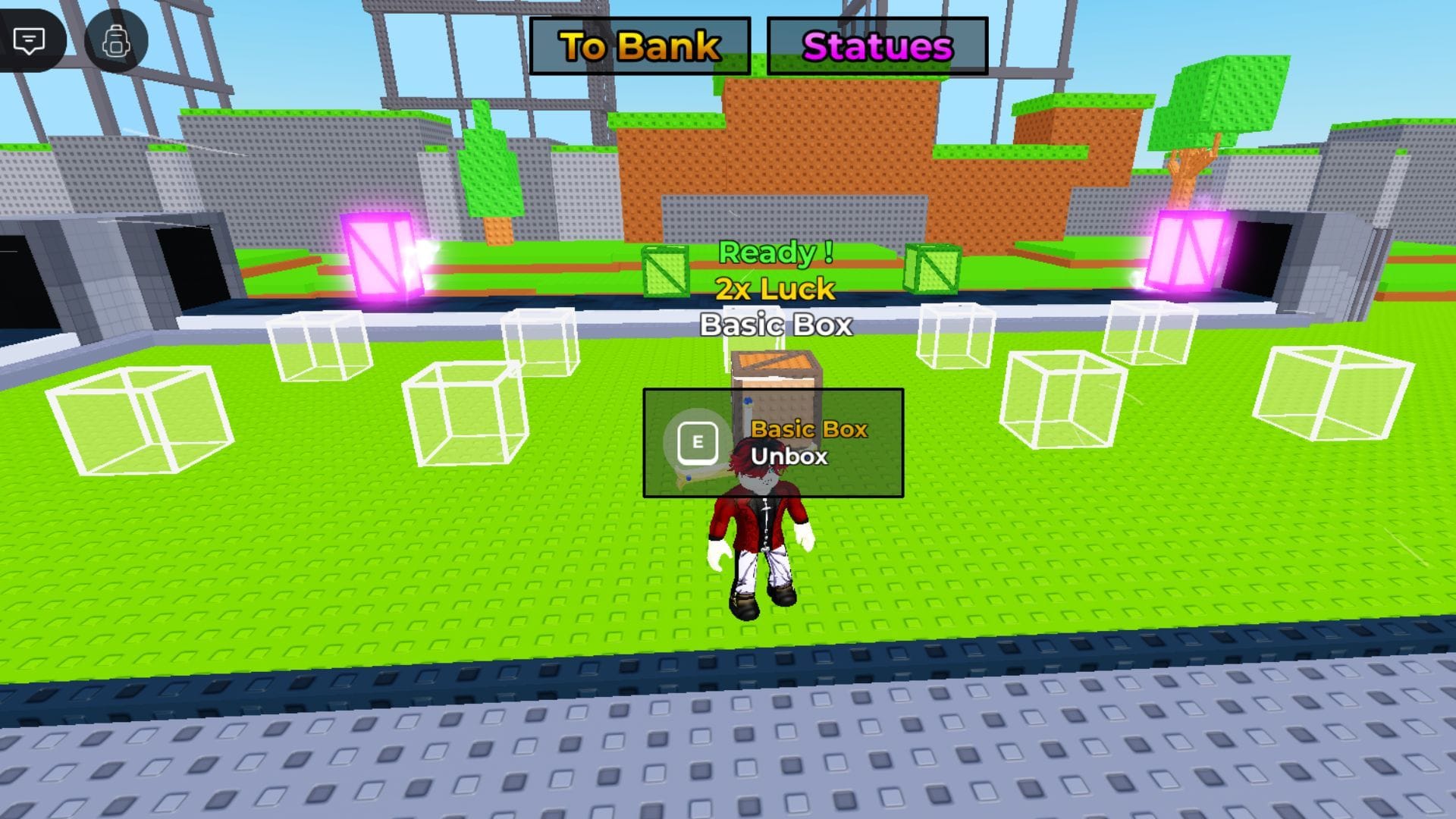 Buy boxes from the conveyor belt(Image via Roblox)