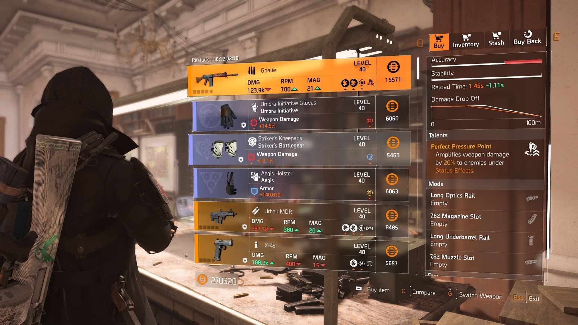 The Division 2 vendor found in Clan Quarters (Image via SK Gaming || Ubisoft)