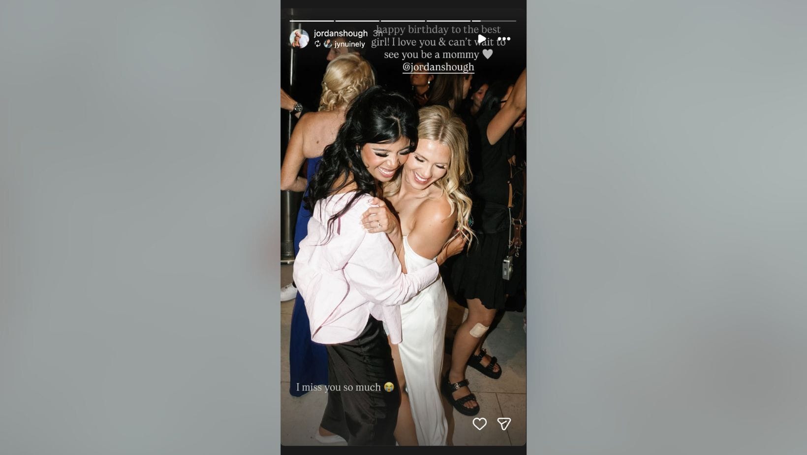 Jordan reacts to birthday message from friends (Image Credit: Shough/IG)