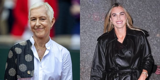 Martina Navratilova reacts after Aryna Sabalenka's controversial position on transgender athletes in women's sports