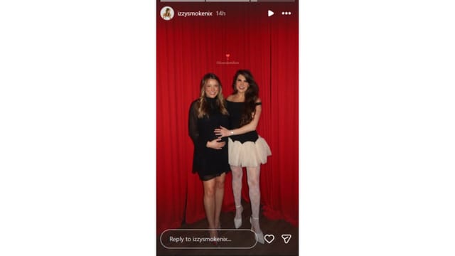 Kennedy Stidham (right) and Izzy Nix (left)at the Christmas party.  (Credit: @izzysmokenix)