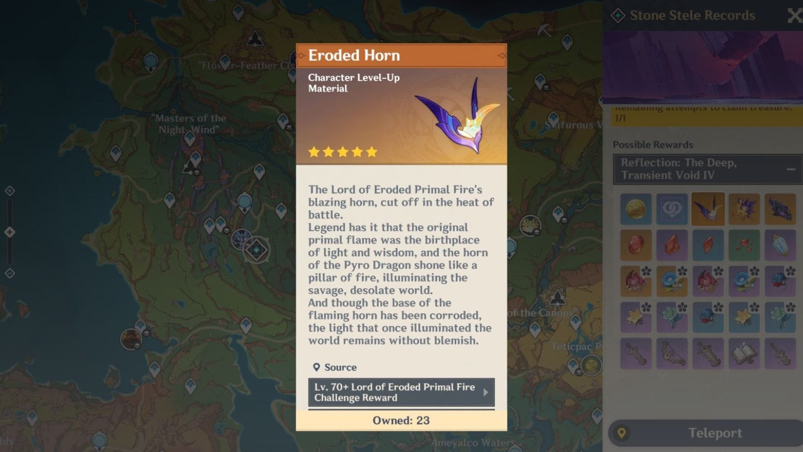 Eroded Horn weekly boss materials (Image via HoYoverse)