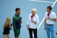 Novak Djokovic, Henman, and Navratilova at the Miami Open Presented by Itau 2025 - Day 11 - Source: Getty