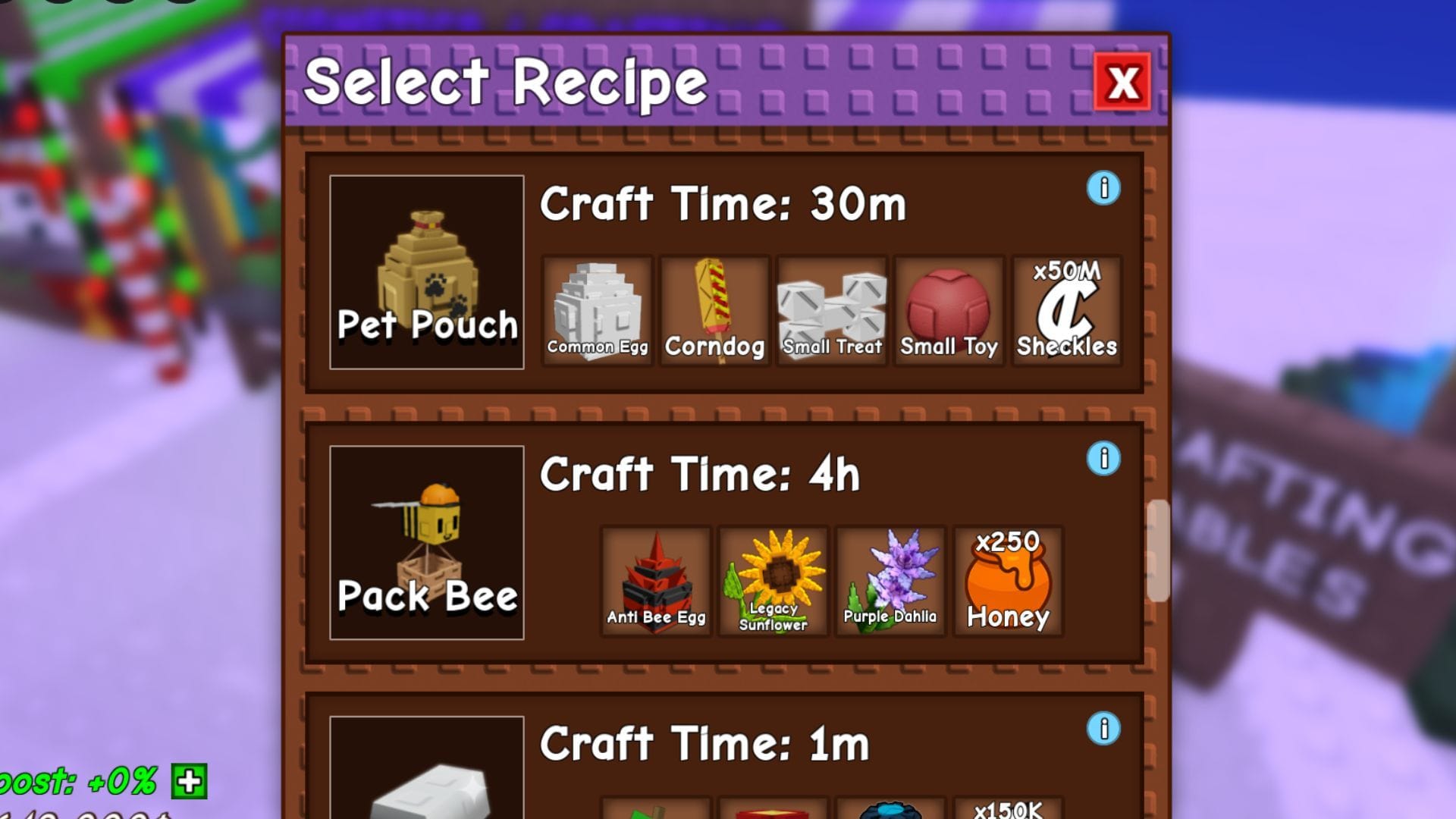 The Pack Bee in Craft Shop (Image via Roblox)