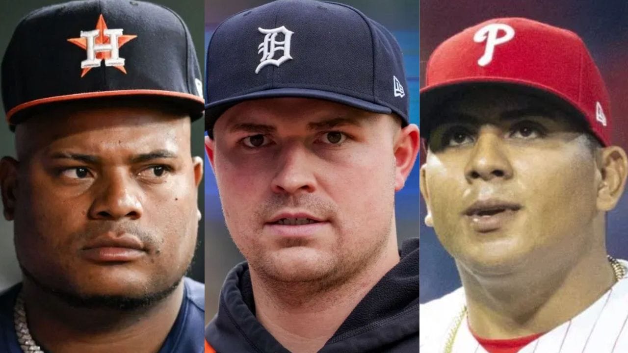 (Left to Right) Framber Valdez, Tarik Skubal, Ranger Suarez (Images from - Getty)