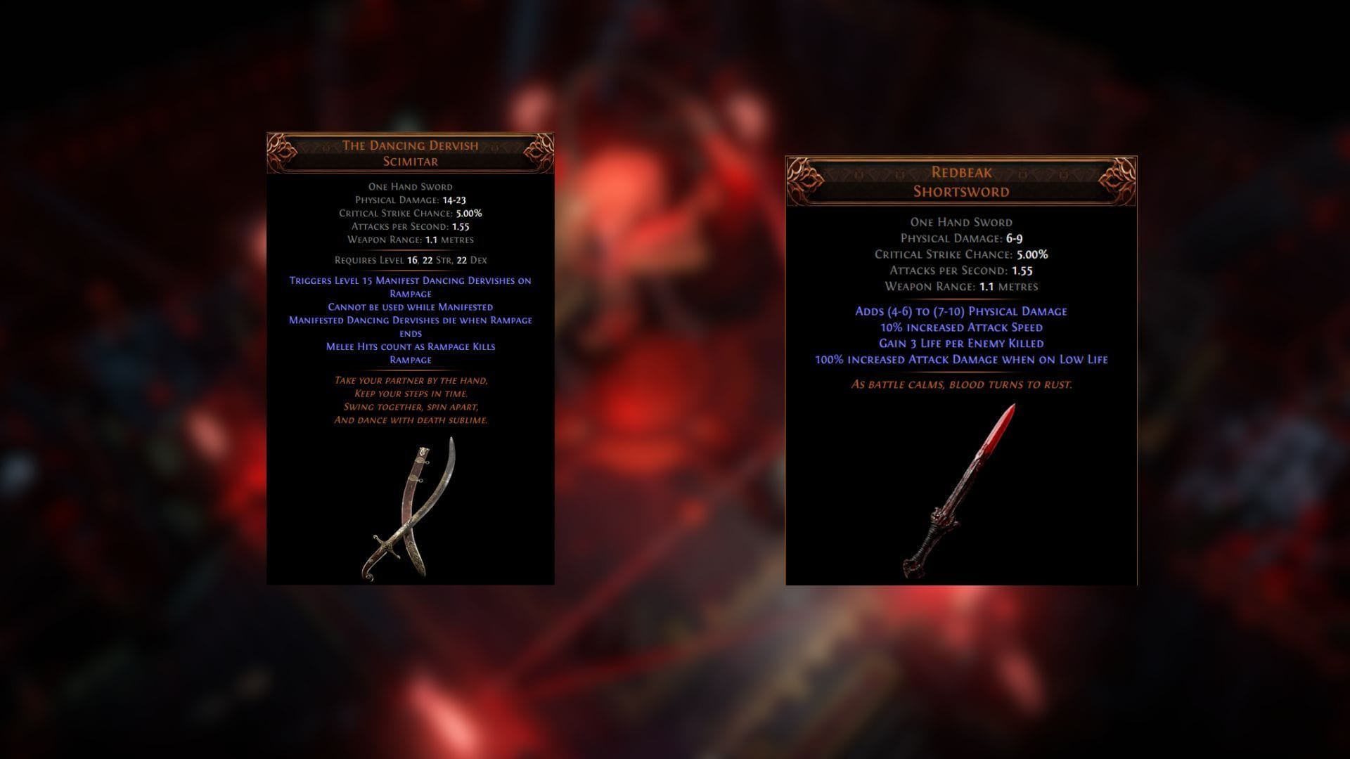 We&#039;ll need to wait a bit longer for Swords (Image via poe2wiki || GGG)
