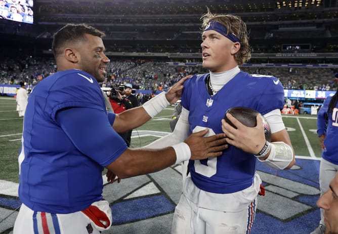 “Don't play with that”: Russell Wilson reveals advice to Jaxson Dart over Giants QB1’s reckless playing style
