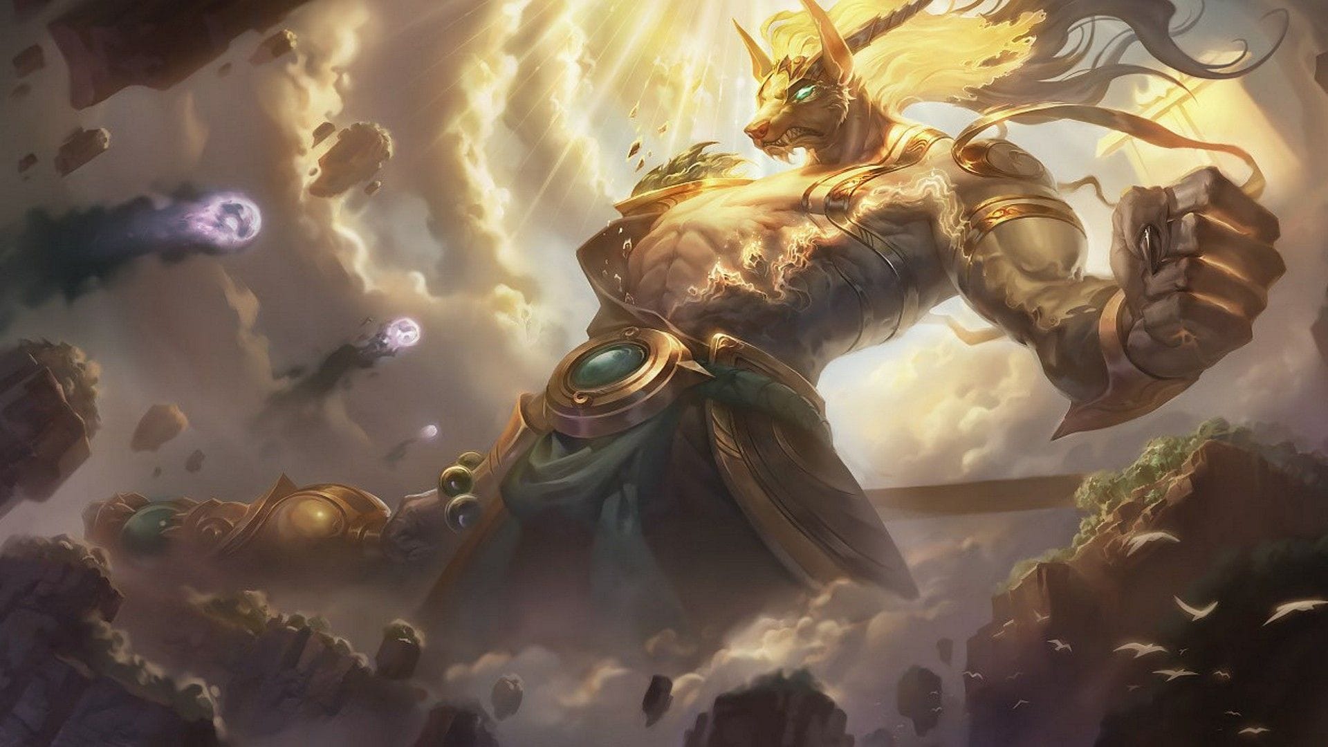 Lunar Guardian Nasus in League of Legends (Image via Riot Games)