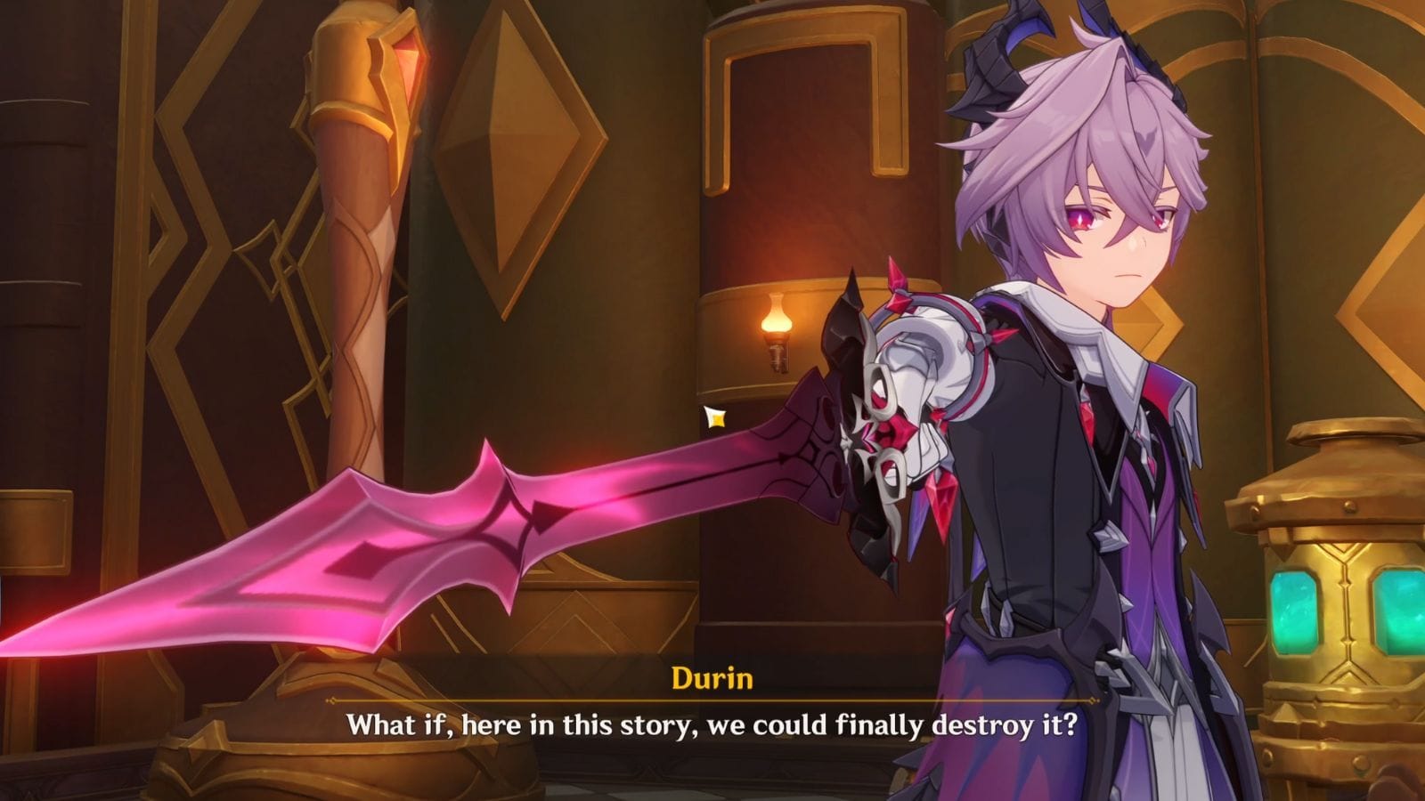 &quot;Destroy the evil dragon&#039;s heart&#039; bad ending in Durin&#039;s Story Quest (Image via HoYoverse)